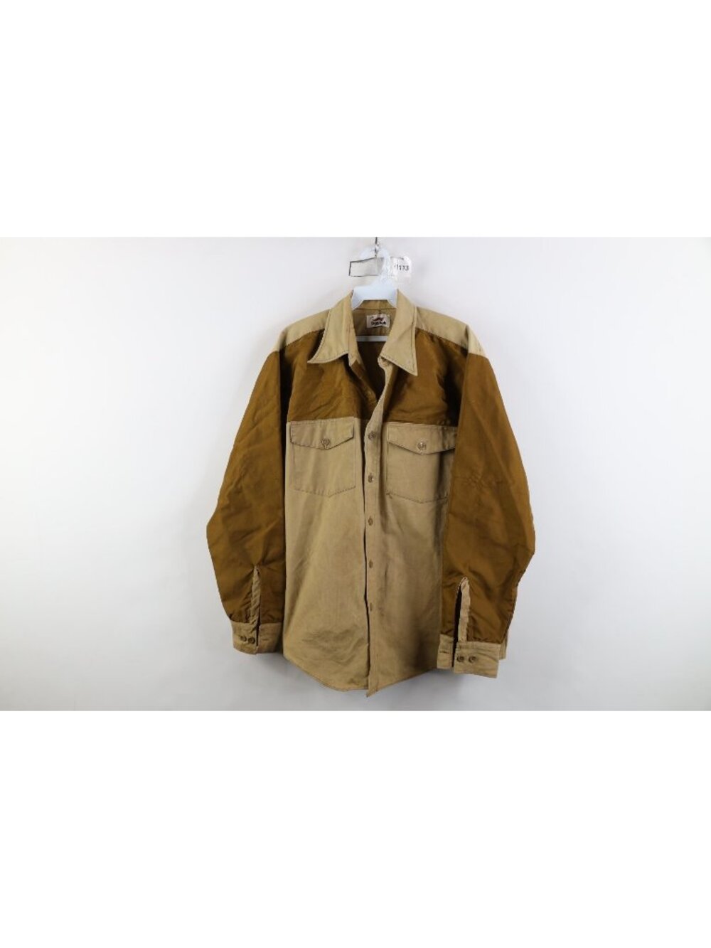 Vtg 60s 70s Streetwear Mens L Waxed Canvas Brush Field Hunting Shirt Jacket USA